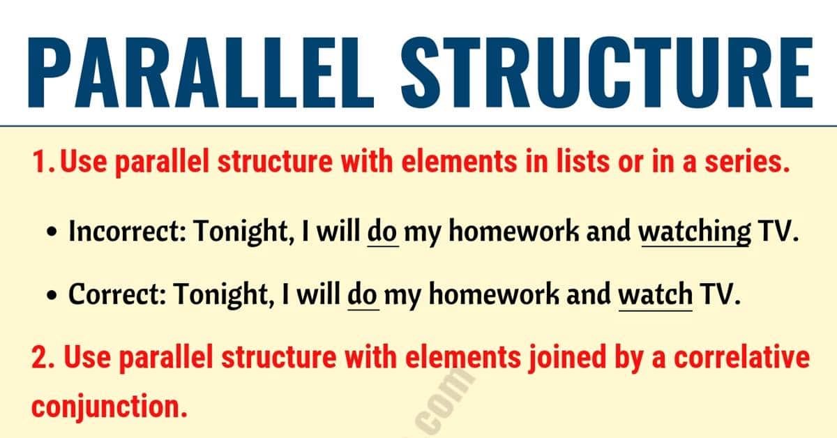 PARALLEL STRUCTURE | English Lesson